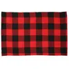 Buffalo Plaid Placemats Red and Black Table Runner for Home Holiday Christmas New Year Table Decorations JK2009XB