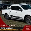 Accessoires de voiture 2 pièces bande de porte latérale boue graphique vinyle autocollant de voiture de course sale personnalisé ajustement pour NISSAN NAVARA 201420193676879