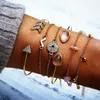 Bracelet Jewelry Womens Fashion Gold Bangle Open Cuff Bracelets Arrow Gemstone Diamond Bangles Jewelry Set B09141