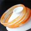 Bangle 1pcs Naturalne żółte jadeite gładkie kobiety 64 mm1 inte22