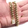 Male Jewelry 12mm Wide 7quot40quot Long 316L Stainless Steel Curb Miami Chain Gold Necklace For Mems Gift18727661