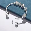 DORAPANG Neue 2017 100%925 Sterling Silber Perle Liebe Charme Kristall Mode Anzug mit Fit Armband Diy Armband Liebhaber Geschenke