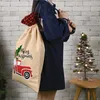 Cadeau de noël sac de bonbons lin Portable sac forêt voiture sacs à provisions sac de bonbons Apple sacs taille environ 70*45cm BT483