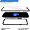 Magnetisk Adsorption ShockoProof Metal Bumper Case Anti Spy Privacy Tempered Glass Screen Protector för iPhone 7/8 Plus SE 2020 iPhone 6 6s