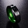 Wedding Rings Men's 8mm Tungsten Carbide Ring Green Carbon Fiber Comfort Fit Band Steel Size 7 To 121