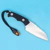 Top Quality Survival Straight Knife D2 Satin Blade Full Tang Black G10 Handle Outdoor Camping Tactical Gear With Survival whistle