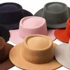 Crianças lã chapéu meninos fedora outono inverno inverno novo crianças lã larga borda chapéu moda meninas casual feltro quente chapéu fotografia adereços s567