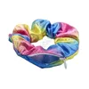 Zip Scrunchies Color Gradient Scrunchy Elastic Hair Ties Rope Women Girls Fashion Hairbands Ponytail Holder Hair Accesseries D91507