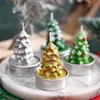 Christmas Fragrance-free Candle 12pcs/Pack Smokeless Santa Snowman Gift Stocking Tree Design Candle Xmas Motif New Year Candles