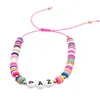 UVA Heishi Borda I Braccialetti Per Le Donne Braccialetto di Estate 2020 Lettera Personalizzata Pulseras Arcobaleno Boho Multicolor Gioielli Fatti A Mano