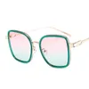 Klassische Sonnenbrille mit quadratischem Rahmen für Damen und Herren, luxuriöse Sonnenbrille mit Farbverlaufs-Gelee-Linse, niedliche Strand-Fahrbrille für Damen, UV400-Brille