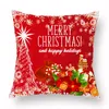 Röd Santa Claus Tree Christmas Cushion Cover Juldekorationer för Home Ornament Table Decor Xmas Gift New Year Pillow Case FWA1357