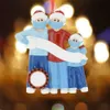 2020 замуж замуж Рождество висит украшения семьи персонализированные рождественские украшения горячая маска для лица снеговика рождественская елка висит кулон