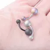 Vrouwen saai Poolse bel -knop ringen roestvrijstalen ros￩ gouden allergie gratis navel buikring body mode sieraden wil en zandig