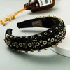 Delikatny Multi Color Crystal Headband dla kobiety Wspaniała Kolorowa Gąbka Rhinestone Szeroki Hairband Woman Party Headpieces