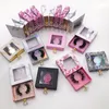 높은 품질의 Lashbox 사용자 정의 속눈썹 포장 Lashes3D 도매 공급 업체 25mm 솜털 5D 밍크 속눈썹 수제 밍크 속눈썹