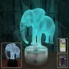 lámpara de noche de elefante