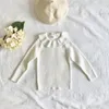 2020 mody Baby Girls Sweter kołnierz roślinny księżniczki Dziewczęta Krzyny Pullover Kids Basic SWEAT9568029