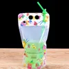 500мл Нового дизайн пластикового напитка Упаковка сумка для напитков сока молока кофе, с ручкой и отверстиями для соломы