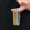 2020 Newest Hiphop Cuban Bracelet 15mm Chains,Fashion Man's Diamante big gold chain bracelets,Environmentally friendly copper Chain NNT1462