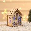 LED Wooden Hanging Cabin S M L Christmas Hanging Decorative Pendant Wood House Pendant Christmas Ornaments GWE17004600349