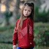 2021 Yeni Anne ve Me Eşleşen Giysi Bebek Kız T-Shirt Tops Fashiop Lesure Kıyafetler Şerit Sequins Kazak Rahat 1 adet Tops