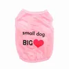 Konfor Pet Giyim Mektupları Köpekler Kıyafetler Nefes Verebilirlik Köpek Yelek Malzemeleri Güzel Aşk Kalp Küçük Köpek Büyük 2 5ye F2