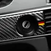 Araba Styling Karbon Fiber Anahtar Delik Trim Sticker Motor Başlangıç ​​Paneli Dekoratif Kapak Audi A6 C5 C6 2005-2011 Oto Aksesuarları