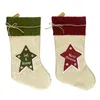 Noel Çorap Parti Asılı Çorap Noel Ağacı Süs Dekor Keten Çorap Dekorasyon Festivali Çorap Çocuklar Hediye Şeker Çanta BH4068 Tyj