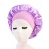 Nieuwe collectie zachte zijdeachtige nacht cap vrouwen lange haarverzorging tool hoofd cover losse slaap hoed met elastische riemen satijnen motorkap