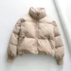 2020 Womens 겨울 솔리드 코트 여자 코튼 캐주얼 재킷 따뜻한 파카 여성 외투 따뜻한 대형 여성 캐주얼 톱 1