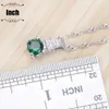 Bridal 925 Sterling Silver Jewelry Sets Green Zirconia Stone Earrings For Women Wedding Jewelry With Ring Pendant Necklace Set C096017291