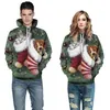 2020 Europe och Förenta staterna Ny Populär Cat Digital Utskrift Föräldra-Child Hooded Casual Sweater Sport Pullover Baseball Jacket