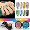 Gel Vernis À Ongles Bling Glitter Diamant Vernis Hybride 5 ML Nail Art Gel Peinture Ensemble Pour Manucure Semi permanent Base top Gel Lak