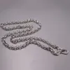 Collana in argento sterling Donna Uomo Luck Rolo Cable Chain Link 6mmW 22inch 31-33g1