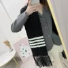 Tide Brand Tb Fourbar British Style Student Couple Christmas Tassel Soft Waxy Wool Scarf Shawl6868655