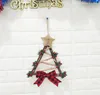 Muñeco de nieve LED para colgar en la puerta de la pared, anillo de bastón de Navidad, suministros de regalo de Navidad, decoración del hogar, colgante de corona GD613