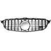 C Class W205 Racing Grill ABS Material Materials for C-Class 2015-2018 Presection Mesh Grille Grille Bumper264y