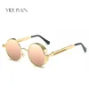 Sunglasses Polarized Gothic Men Steampunk Round Metal Frame Sun Glasses Women Eyewear Brand Designer High Quality UV4001