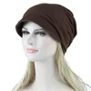 Women Soild Muslim Turban Caps India Hat Stretch Scarf Ruffle Cancer Chemo Beanie Headscarf Hair Loss Head Wrap Hat T1P1935994