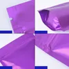 Matt Purple Stand Up Aluminium Folie Zelf Sealing Tas Snack Cookie Thee Koffie Verpakking Tas Doypack Zwart Folie Rits Tas LX3154