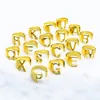 S1757 Hot Fashion Jewelry A~Z Letter Ring Vintage 26 Letter of English Rings Open Adjustable Ring