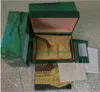 Роскошные зеленые оригинальные часы коробки буклет карточки коробки для 116660 116613 228238 человек женщина женщина часы горячие продажи