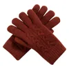 Künstliche Wolle Warme Herbst Winter Outdoor Weiche Gestrickte Erwachsene Waschbar Frauen Handschuhe Doppelte Dicke Solide TouchScreen Täglich1