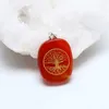 Kedjor ankomst snidat träd av liv sten hänge halsband reiki chakra crystal healing chacras naturliga lila sten1 morr22