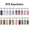 20 Stijl Print Marmeren Kleur Neopreen Chapstick Houder Handige Lippenbalsem Sleutelhangers Neopreen Lippenstift Houder Sleutelhanger Pouch