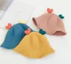 Gorro de lana tejido Love baby para otoño e invierno, nuevo gorro para niños, bonito gorro cálido para bebé GD648