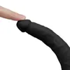 Schwarzer Doppeldildo, realistischer langer Doppel-Dildo, großer gefälschter Penis, weibliche Masturbation, Sexspielzeug für Frauen, Lesben234u9952722