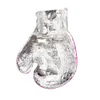 Luvas de boxe Broches em forma de fita rosa esmalte cristal strass broche de conscientização do câncer de mama