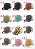 Men Women Ponytail Baseball Cap Messy Bun Camouflage Leopard Hat Washed Cotton Snapback Caps Casual Summer Sun Visor Outdoor Hats